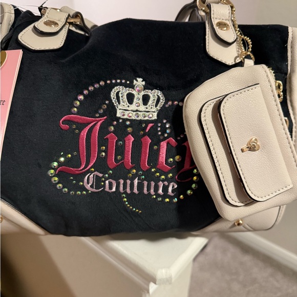 New Juicy Couture Dreamy Juicy Tote bag with Bows Crown Vintage - Picture 4 of 7